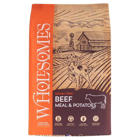 Wholesomes Grain Free Beef Meal & Potatoes Dry Dog Food 35lb